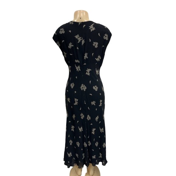 Jones New York Women's Black Floral Art Empire Waist Maxi Dress Sz 14 - Picture 3 of 6